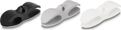 Picture of Delock Cable holder with 3 feed-throughs self-adhesive set 3 pieces