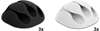 Picture of Delock Cable Holder with 3 feed-throughs self-adhesive Set 6 pieces black / white