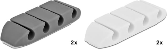 Picture of Delock Cable Holder with 4 feed-throughs trapezoid Set 4 pieces