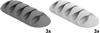 Picture of Delock Cable Holder with 5 feed-throughs Set 6 pieces
