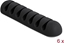Picture of Delock Cable Holder with 7 feed-throughs self-adhesive Set 6 pieces black