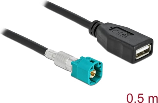 Picture of Delock Cable HSD Z male to USB 2.0 Type-A female 0.5 m Premium