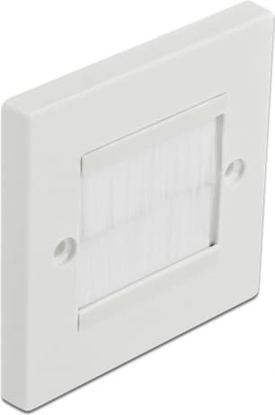 Picture of Delock Cable Management Cover 86 x 86 mm with white Brush Strips
