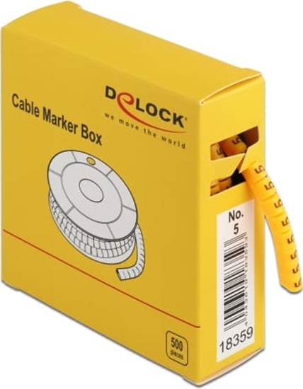 Picture of Delock Cable Marker Box, No. 5, yellow, 500 pieces