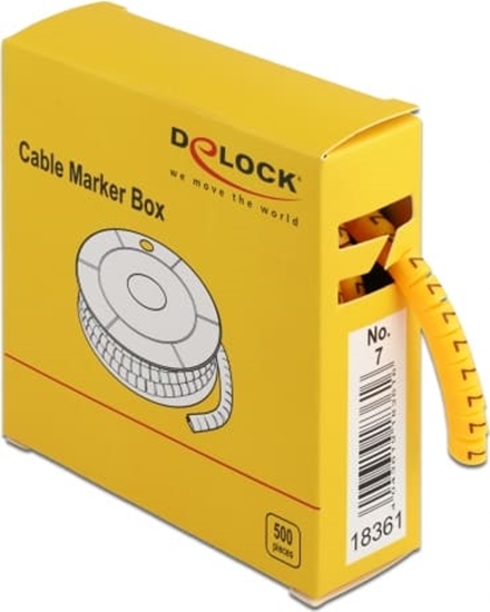Picture of Delock Cable Marker Box, No. 7, yellow, 500 pieces