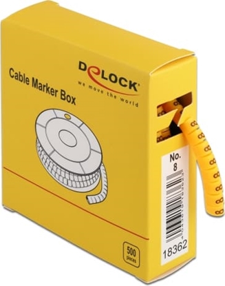 Picture of Delock Cable Marker Box, No. 8, yellow, 500 pieces