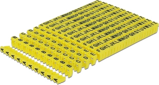 Picture of Delock Cable Marker Clips A-Z yellow 260 pieces