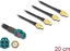 Attēls no Delock Cable Mini FAKRA Z jack quad to 4 x SMA jack A-Type Premium