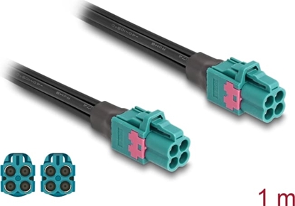 Picture of Delock Cable Mini FAKRA Z jack quad to Mini FAKRA Z jack quad