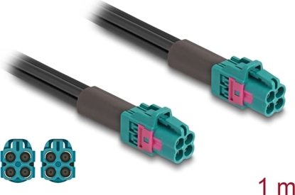 Picture of Delock Cable Mini FAKRA Z jack quad to Mini FAKRA Z jack quad A-Type Premium