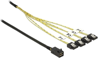 Picture of Delock Cable Mini SAS HD SFF-8643 > 4 x SATA 7 Pin 1 m