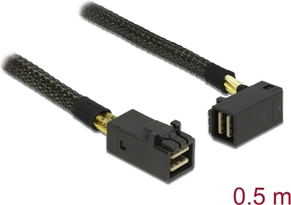 Picture of Delock Cable Mini SAS HD SFF-8643 > Mini SAS HD SFF-8643 angled 0.5 m