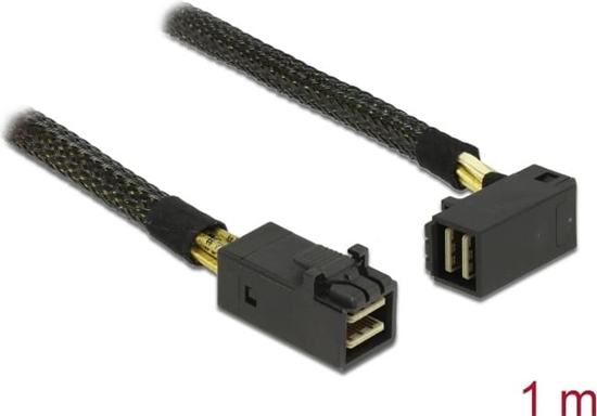 Picture of Delock Cable Mini SAS HD SFF-8643 > Mini SAS HD SFF-8643 angled 1 m