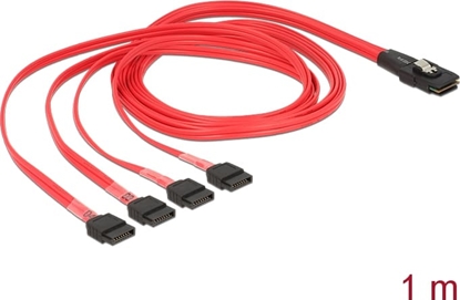 Picture of Delock Cable Mini SAS SFF-8087 > 4 x SATA 7 pin 1 m