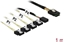 Attēls no Delock Cable Mini SAS SFF-8087 > 4 x SATA 7 pin Reverse + Sideband 1 m