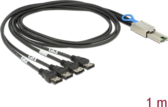 Picture of Delock Cable Mini SAS SFF-8088 > 4 x eSATA 1 m