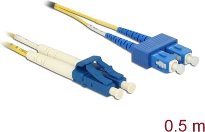 Picture of Delock Cable Optical Fibre LC > SC Singlemode OS2 0.5 m