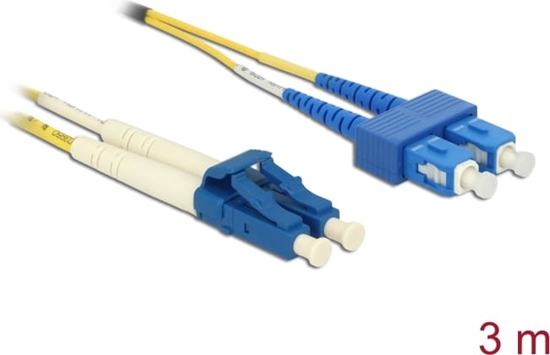 Изображение Delock Cable Optical Fibre LC Duplex to SC Duplex Singlemode OS2 3 m