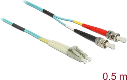 Изображение Delock Cable Optical Fibre LC to ST Multi-mode OM3 0.5 m