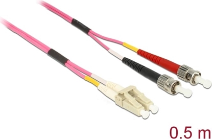 Изображение Delock Cable Optical Fibre LC to ST Multi-mode OM4 0.5 m