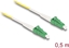 Attēls no Delock Cable Optical Fibre LC-APC to LC-APC Simplex Singlemode OS2 0.5 m