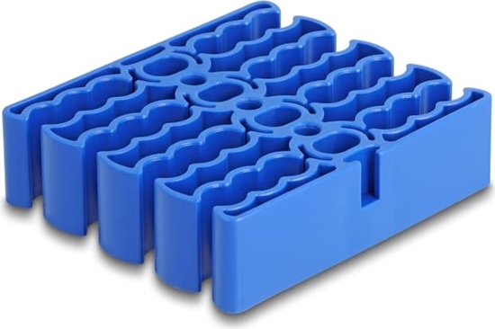 Picture of Delock Cable Organizer with 24 cable entries blue