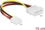 Picture of Delock Cable Power 4 pin male > 4 pin floppy female 15 cm
