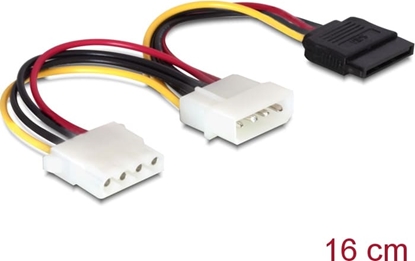 Изображение Delock Cable Power 4 pin male to SATA 15 pin female + 4 pin female