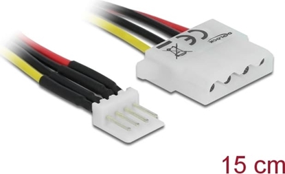 Picture of Delock Cable Power Floppy 4 pin male > Molex 4 pin female 15 cm