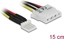 Picture of Delock Cable Power Floppy 4 pin male > Molex 4 pin female 15 cm