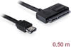 Picture of Delock Cable Power Over eSATA > SATA 22 pin 0.5 m