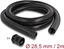 Picture of Delock Cable protection sleeve 2 m x 28.5 mm with 2 x PG21 conduit fitting set black