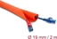 Изображение Delock Cable Protection Sleeve self-closing 2 m x 19 mm orange