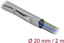 Picture of Delock Cable protection sleeve with snap button fastener heat-resistant 2 m x 20 mm grey / black