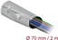 Picture of Delock Cable protection sleeve with snap button fastener heat-resistant 2 m x 70 mm grey / black