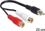 Picture of Delock Cable RCA 2 x female > RCA 1 x male 0,2 m