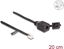 Изображение Delock Cable RJ12 plug to RJ12 jack with protective cap 20 cm black