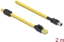 Picture of Delock Cable RJ45 plug Cat.6 to Mini I/O 8 pin D-shape type 2 plug 2 m yellow