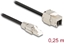 Изображение Delock Cable RJ45 plug field assembly to Keystone Module RJ45 jack Cat.6A 25 cm
