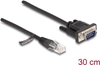 Изображение Delock Cable RJ45 plug to Serial RS-232 D-Sub 9 male 30 cm black
