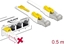 Изображение Delock Cable RJ45 Secure Cat.6A 0.5 m