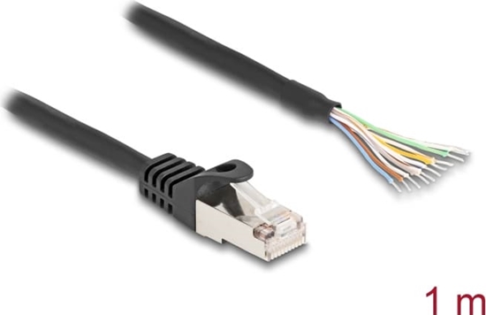 Picture of Delock Cable RJ50 male to open wire ends S/FTP 1 m black
