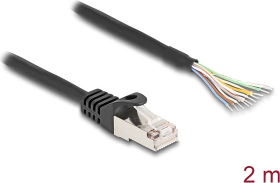 Picture of Delock Cable RJ50 male to open wire ends S/FTP 2 m black