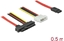 Attēls no Delock Cable SAS SFF-8482 + Power > 1 x SATA 7 pin 0.5 m
