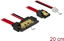 Attēls no Delock Cable SATA 6 Gb/s 7 pin receptacle + 2 pin power female > SATA 22 pin receptacle straight (5 V) metal 20 cm