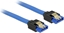 Picture of Delock Cable SATA 6 Gb/s receptacle straight > SATA receptacle straight 100 cm blue with gold clips
