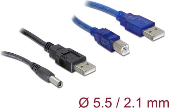 Picture of Delock Cable Set 2 x USB-A to DC + USB-B 30 cm