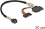 Picture of Delock Cable SFF-8643 male > U.2 SFF-8639 female + SATA power connector 30 cm