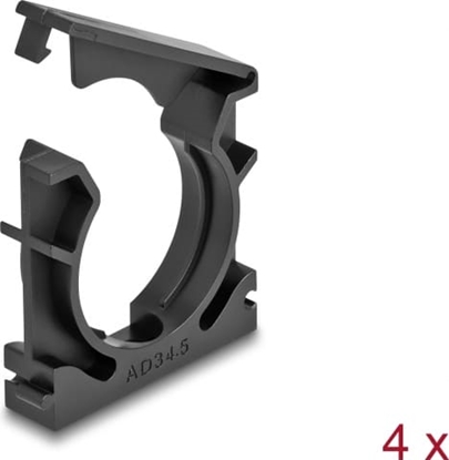 Picture of Delock Cable sleeve holder with locking clip 34.5 mm 4 pieces black