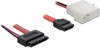 Picture of Delock Cable Slim SATA female > SATA 7 pin + 2 pin power male 30 cm